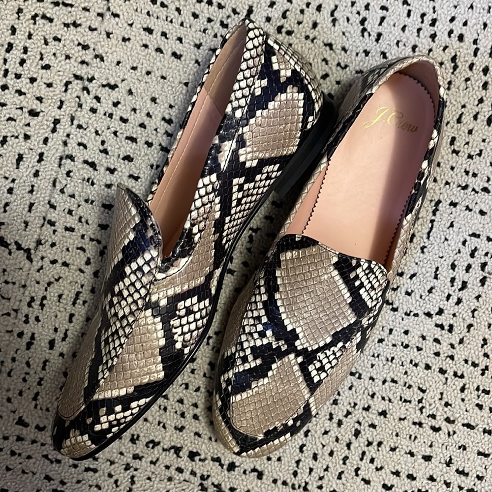 J. Crew Snake Loafers